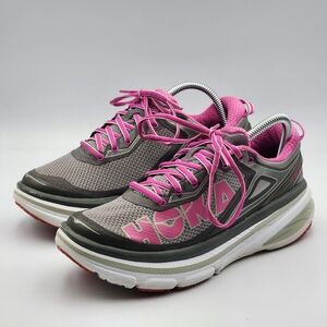 Hoka Women's Pink and Gray Running Shoes